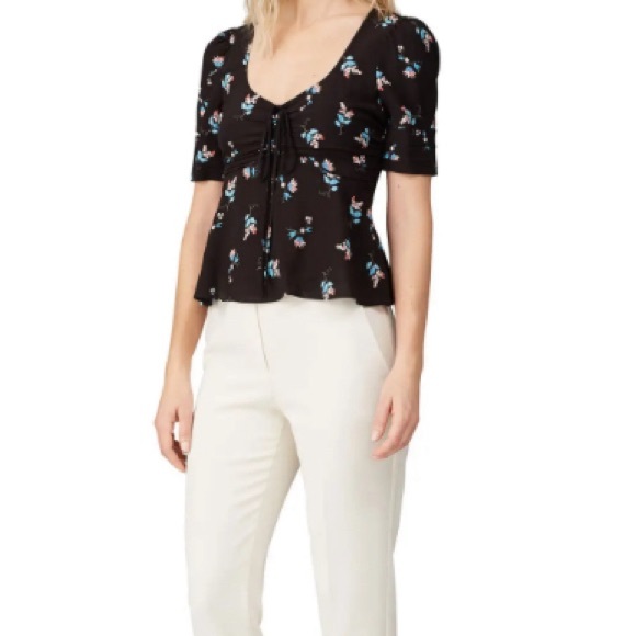 Diane Von Furstenberg Estelle Top sz L - Picture 2 of 6